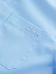 Clarks Blue Long Sleeve Clarks Boys School Shirts 2 Pack - Image 4 of 5