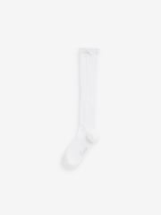 Clarks Off White Girls Knee High School Socks 2 Pack - Image 2 of 2