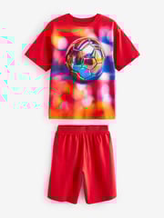 Red/White Gamer and Football Short Pyjamas 2 Pack (3-16yrs) - Image 5 of 8