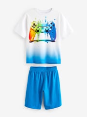 Red/White Gamer and Football Short Pyjamas 2 Pack (3-16yrs) - Image 6 of 8