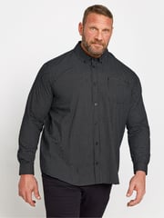 BadRhino Big & Tall Black 100% Cotton Poplin Shirt - Image 1 of 3