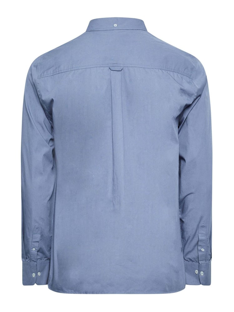 BadRhino Big & Tall Blue 100% Cotton Poplin Long Sleeve Shirt - Image 3 of 3