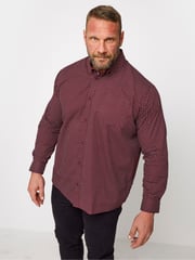 BadRhino Big & Tall Red 100% Cotton Poplin Shirt - Image 1 of 3