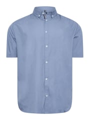 BadRhino Big & Tall Blue Short Sleeve 100% Cotton Poplin Shirt - Image 2 of 3