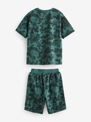 Blue/Grey/Green Camouflage Short Pyjamas 3 Pack (3-16yrs) - Image 4 of 8