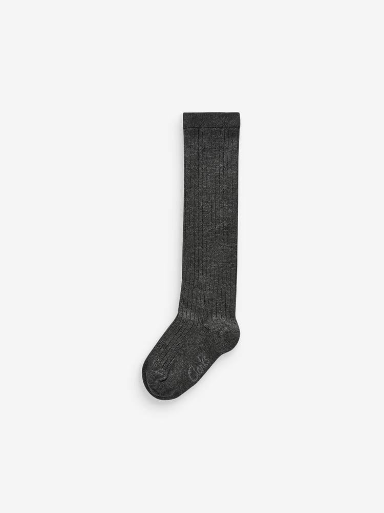 Clarks Grey Clarks Boys Knee High Socks 2 Pack - Image 2 of 2