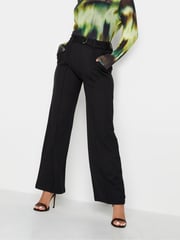 PixieGirl Petite Black Pintuck Belted Wide Leg Trousers - Image 1 of 3