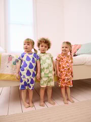 Blue/Red/Green Fruit Short Pyjamas 3 Pack (9mths-12yrs) - Image 1 of 7