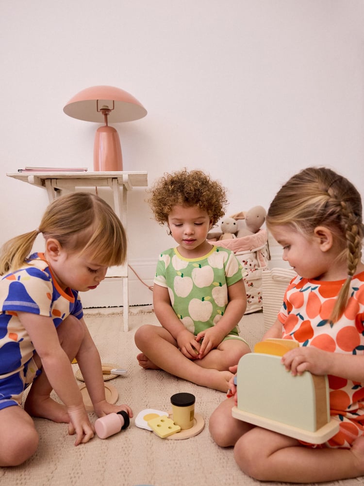 Blue/Red/Green Fruit Short Pyjamas 3 Pack (9mths-12yrs) - Image 2 of 7