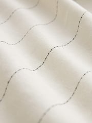 White Premium Wide Leg Striped Linen Belted Jumpsuit - Image 6 of 6