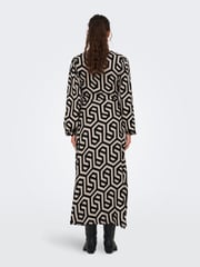 JDY Black Abstract Print V-Neck Midi Dress - Image 4 of 6