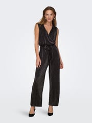 JDY Black Plisse Wide Leg Party Jumpsuit - Image 3 of 5
