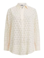 French Connection Cream Geo Burnout Popover Shirt - Image 4 of 4