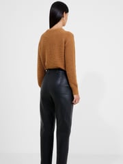 French Connection Black Leather Connie Trousers - Image 2 of 4