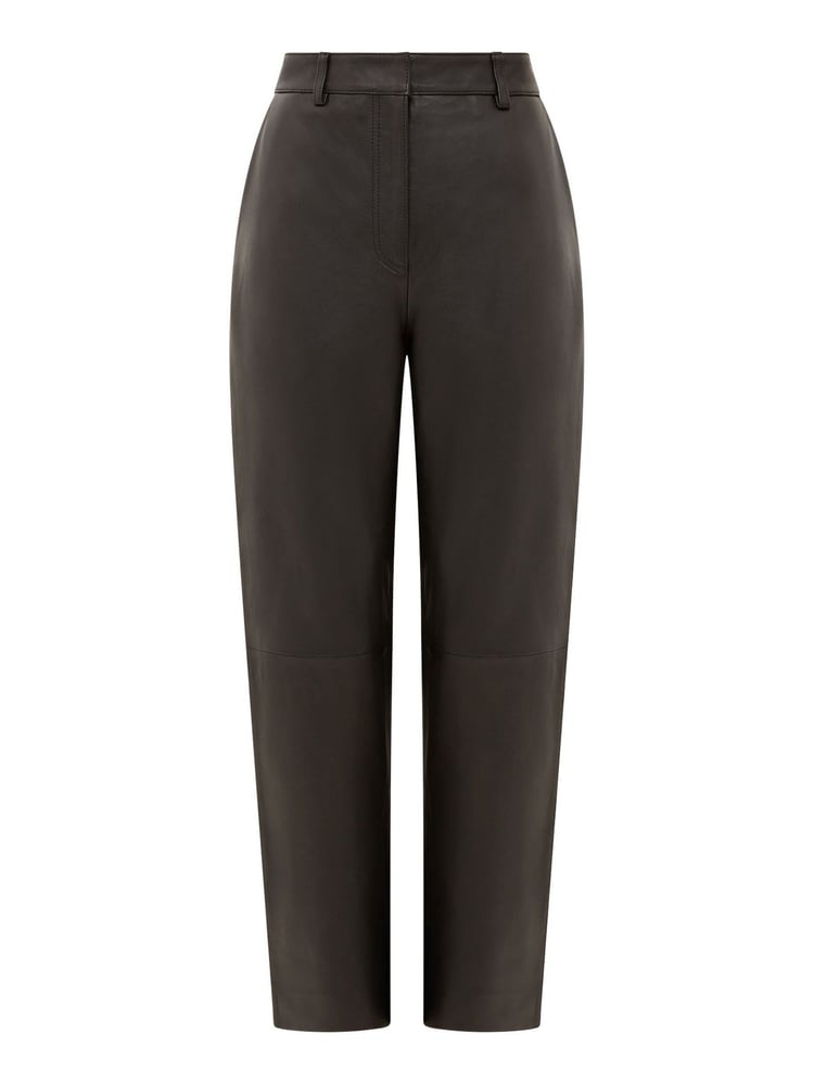 French Connection Black Leather Connie Trousers - Image 4 of 4
