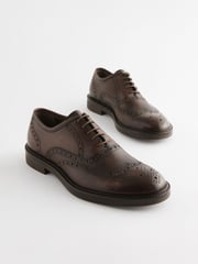Brown Signature Brogue Shoes - Image 1 of 6