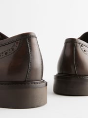 Brown Signature Brogue Shoes - Image 4 of 6