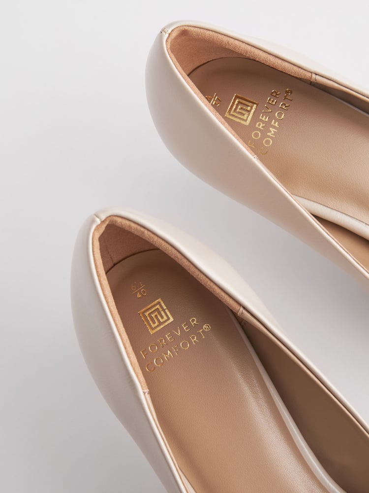 Bone Standard/Wide Fit Forever Comfort® Kitten Heel Court Shoes - Image 7 of 7 Bone Standard/Wide Fit Forever Comfort® Kitten Heel Court Shoes - Image 7 of 7