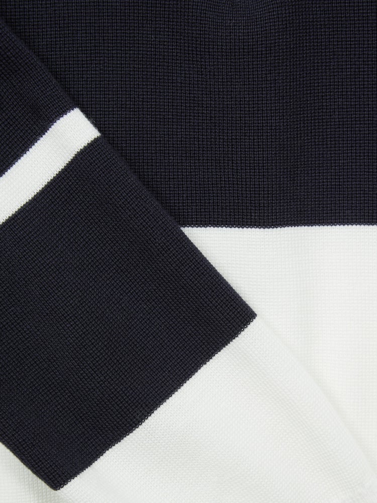 Reiss Navy/White Tokyo 13-14 yrs Colour-Block Half-Zip Polo Shirt - Image 5 of 5