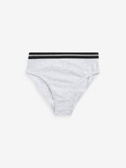 River Island Black Girls Multipack of 6 Foil Script Briefs - Image 3 of 5