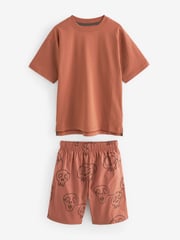Grey/Stone/ Rust Gamer Short Woven Pyjamas 3 Pack (3-16yrs) - Image 4 of 8