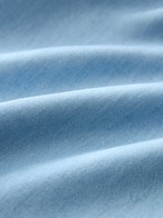 Mid Blue Denim TENCEL™ Tie Waist Wide Leg Culottes - Image 7 of 7