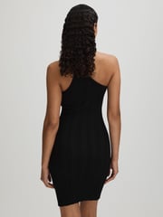 Good American Black Good American One-Shoulder Plisse Mini Dress - Image 4 of 5