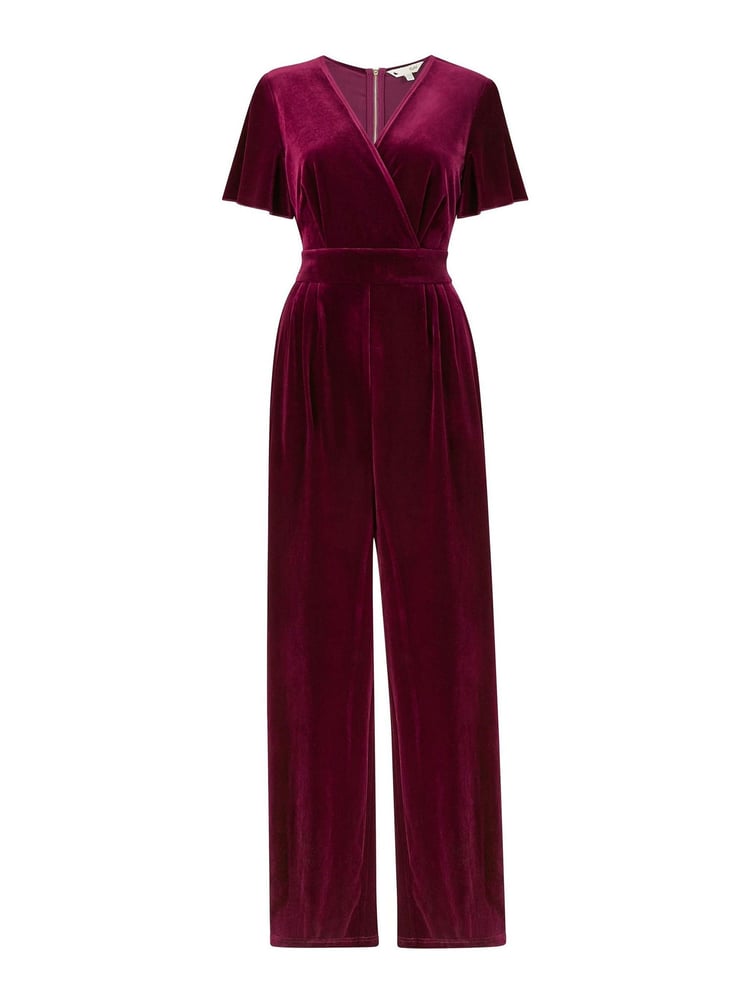 Yumi Purple Jumpsuit With Angel Sleeves - Image 4 of 4
