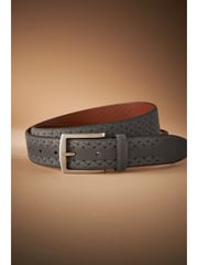 Grey Signature Suede Textured Belt - Image 2 of 3