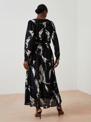 FatFace Black Elaine Swallow Print Midi Dress - Image 3 of 6