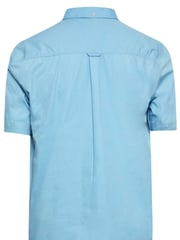 BadRhino Big & Tall Light Blue Short Sleeve 100% Cotton Poplin Shirt - Image 3 of 3