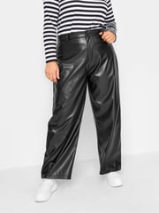 Yours Curve Black Dad Trousers - Image 1 of 5