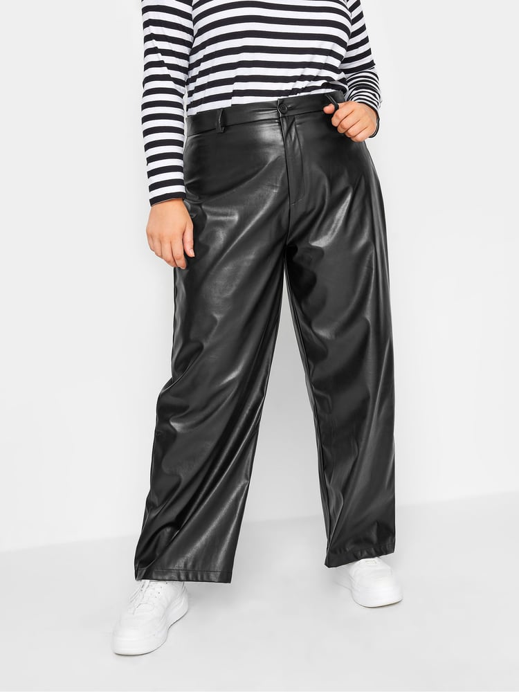Yours Curve Black Dad Trousers - Image 1 of 5