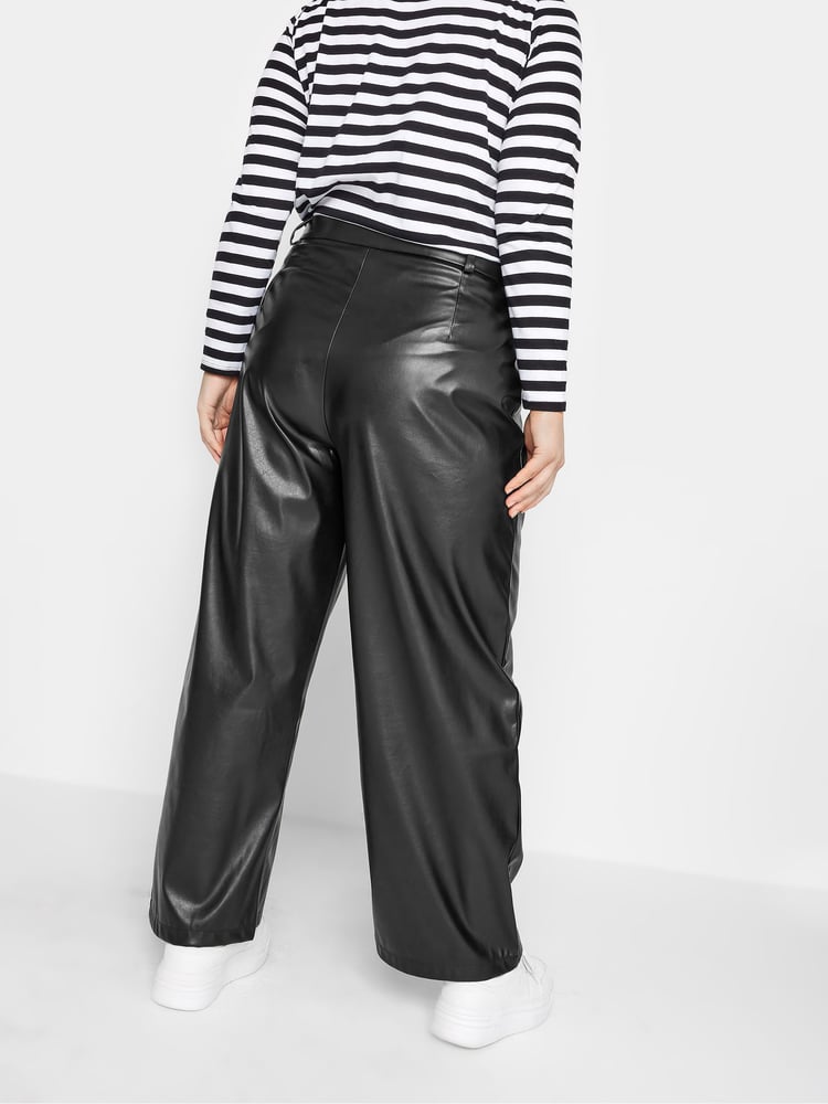 Yours Curve Black Dad Trousers - Image 2 of 5
