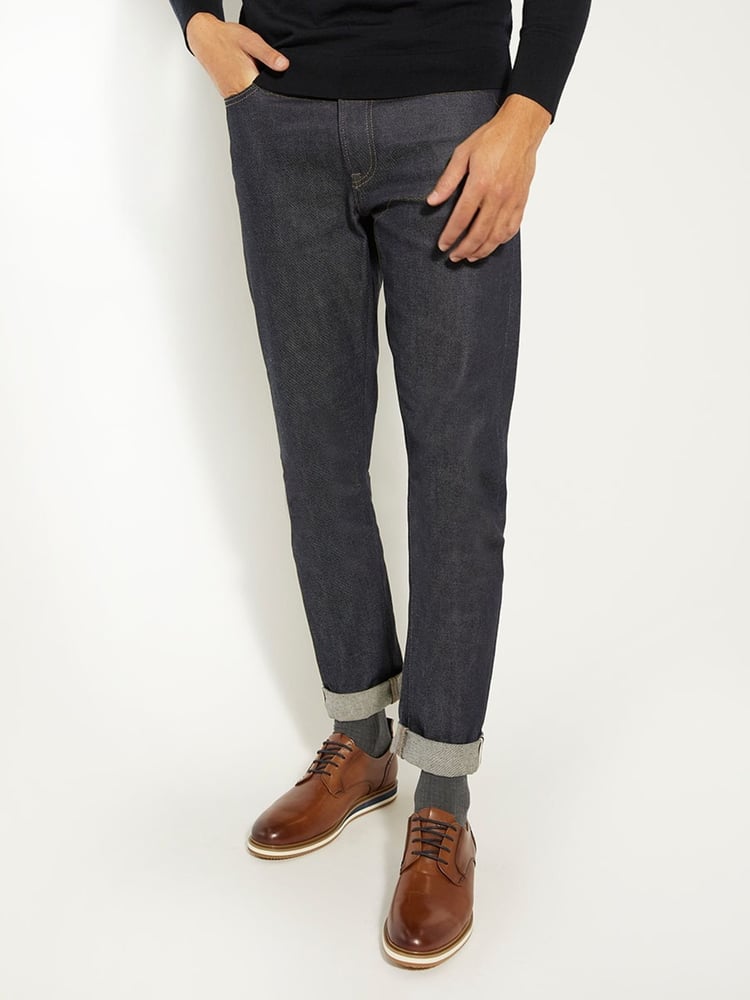 Dune London Brown Wide Fit Blaksley Plain Toe Hybrid Sole Shoes - Image 1 of 6