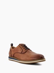 Dune London Brown Wide Fit Blaksley Plain Toe Hybrid Sole Shoes - Image 3 of 6