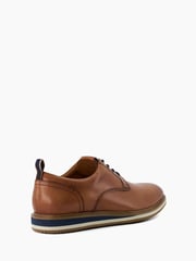 Dune London Brown Wide Fit Blaksley Plain Toe Hybrid Sole Shoes - Image 4 of 6