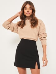 Lipsy Black Tall Split Side Mini Skirt - Image 3 of 4
