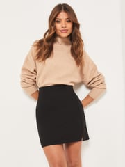 Lipsy Black Tall Split Side Mini Skirt - Image 4 of 4