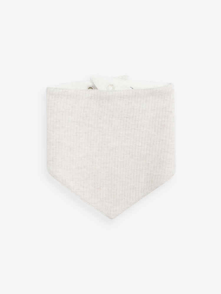 Navy Blue/Tan Brown Bear Baby 100% Cotton Bibs 5 Pack - Image 2 of 7