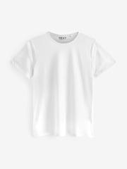 Schwarz/Weiß/Koralle/Streifen/Kobalt - T-Shirt mit Rundhalsausschnitt und hohem Baumwollanteil im 5er-Pack - Bild 6 von 10