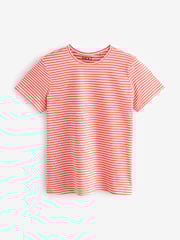 Schwarz/Weiß/Koralle/Streifen/Kobalt - T-Shirt mit Rundhalsausschnitt und hohem Baumwollanteil im 5er-Pack - Bild 7 von 10