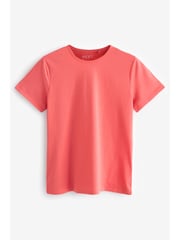 Schwarz/Weiß/Koralle/Streifen/Kobalt - T-Shirt mit Rundhalsausschnitt und hohem Baumwollanteil im 5er-Pack - Bild 9 von 10