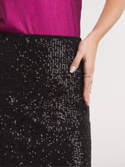 Simply Be Black Sequin Mini Skirt - Image 4 of 4