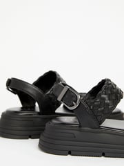 Lipsy Black Chunky Flat Double Strap Sandal - Image 3 of 4