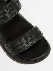 Lipsy Black Chunky Flat Double Strap Sandal - Image 4 of 4