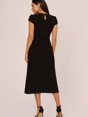 Adrianna Papell Jersey Midi Black Dress - Image 2 of 7