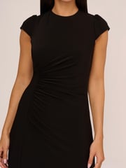 Adrianna Papell Jersey Midi Black Dress - Image 4 of 7