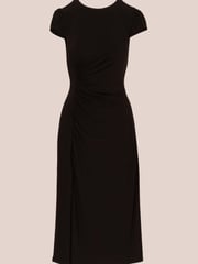 Adrianna Papell Jersey Midi Black Dress - Image 6 of 7