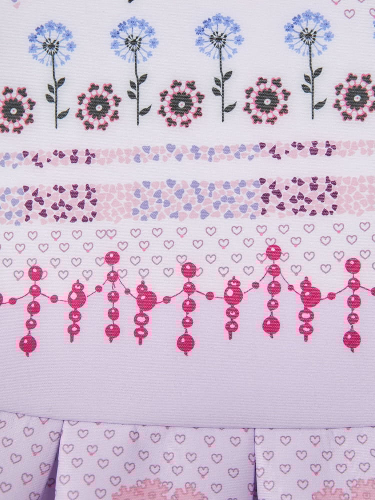 Reiss Lilac Lana 9-13 yrs Scuba Floral Print Dress - Image 6 of 6